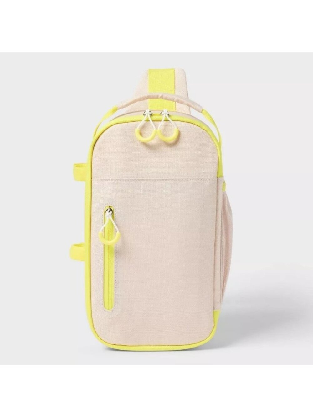 Sun Squad 6 Can 4.5 Qt Beige & Yellow Trim Soft Sided Cooler w/ Handle & Strap